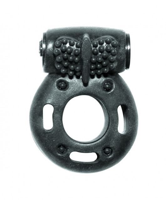Черное эрекционное кольцо с вибрацией Rings Axle-pin - Lola Games - в Магнитогорске купить с доставкой