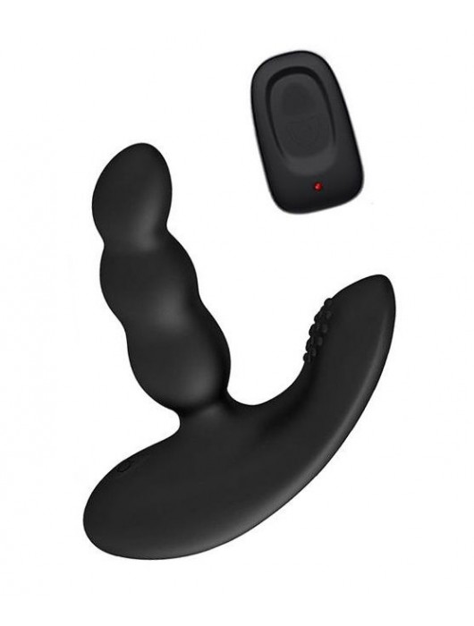 Черный силиконовый стимулятор простаты Levett Nitoc с пультом ДУ - Levett - в Магнитогорске купить с доставкой