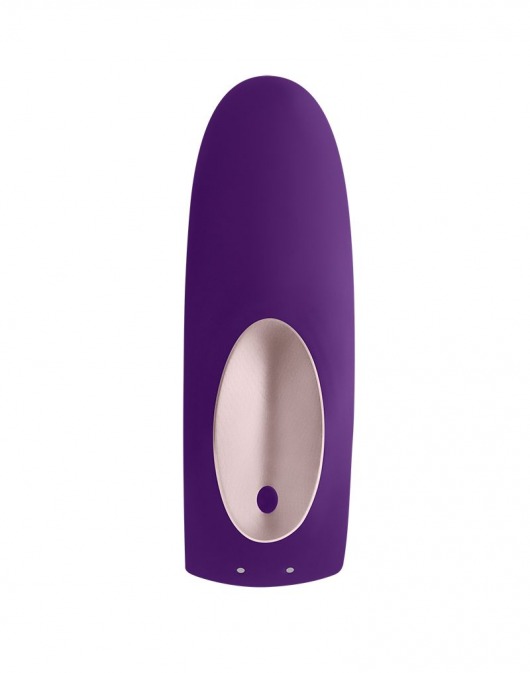 Фиолетовый вибратор для пар Partner Plus Remote с пультом ДУ - Satisfyer
