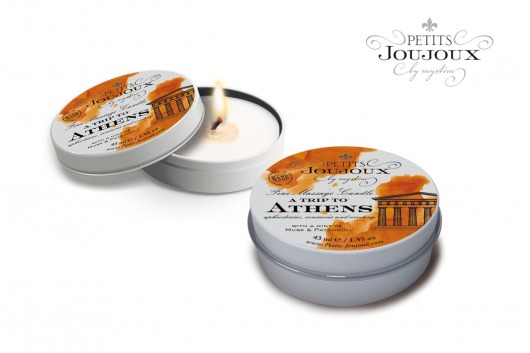 Массажная свеча Petits Joujoux Athens с ароматом муската и пачули - 33 гр. - MyStim - купить с доставкой в Магнитогорске