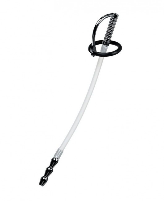 Силиконовый уретральный плаг со сменными фиксирующими кольцами Metal - ToyFa - купить с доставкой в Магнитогорске