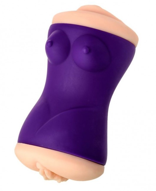 Двухсторонний мастурбатор JOS YARA в фиолетовой колбе - JOS - в Магнитогорске купить с доставкой