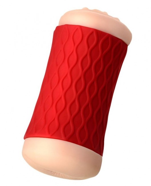 Двухсторонний мастурбатор JOS  NADIN в красном цилиндре - JOS - в Магнитогорске купить с доставкой