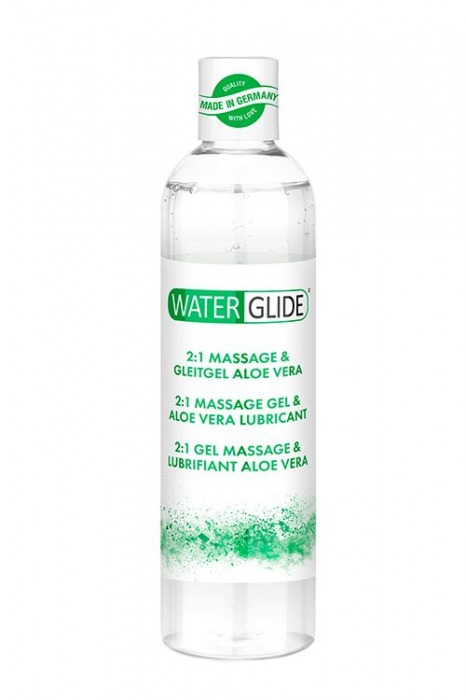 Гель-смазка 2-в-1 MASSAGE   LUBRICANT ALOE VERA - 300 мл. - Waterglide - купить с доставкой в Магнитогорске