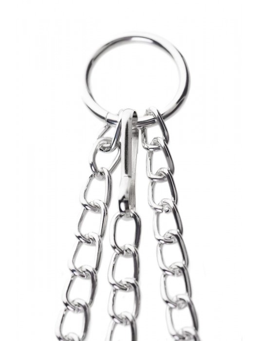 Черно-серебристые зажимы для сосков с кольцом для пениса TOYFA Metal - ToyFa - купить с доставкой в Магнитогорске