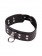 Черный кожаный ошейник с кольцом и клепками - Sitabella - купить с доставкой в Магнитогорске